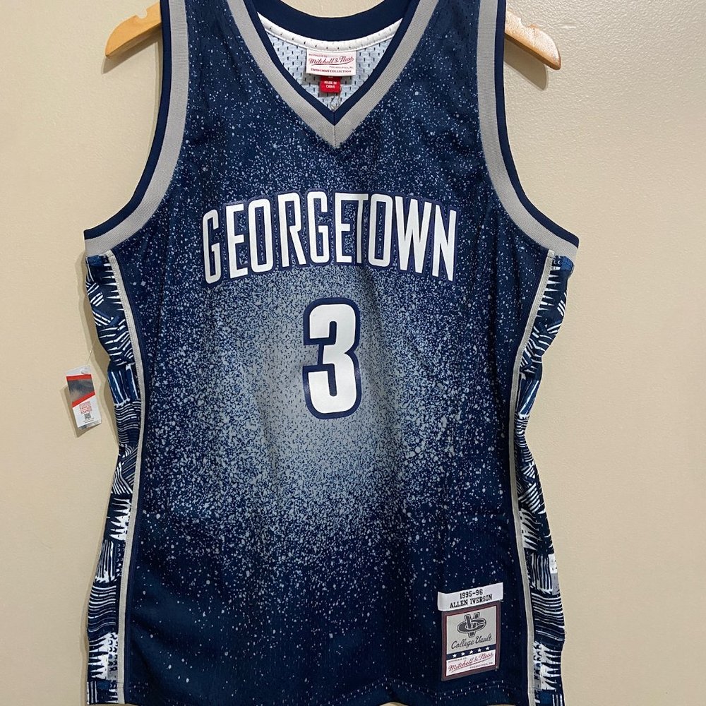 Allen Iverson Georgetown Hoyas 1995-96 Mitchell & Ness Swingman Jersey Mens